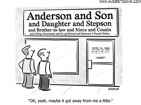 family business cartoon