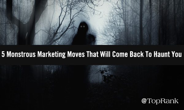 Black and white haunted marketing forest scene image.
