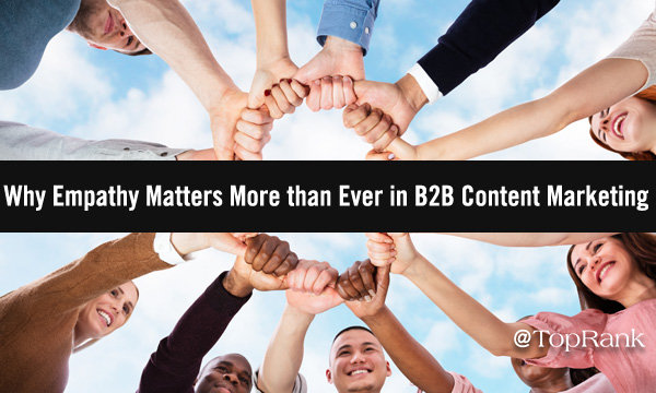 B2B marketers forming a circle with hands image.