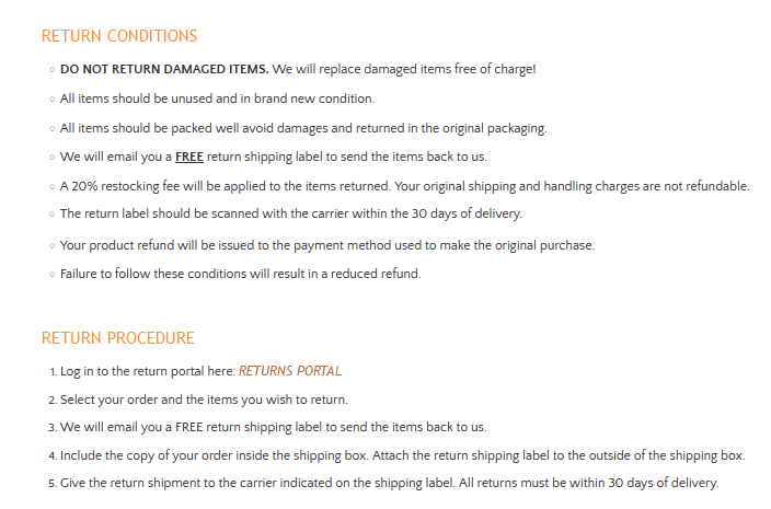 saveoncrafts return policy