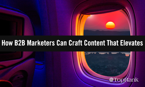 How B2B marketers can craft content that elevates airplane window view image