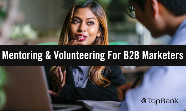Mentoring and volunteering opportunities for B2B marketers business professionals image