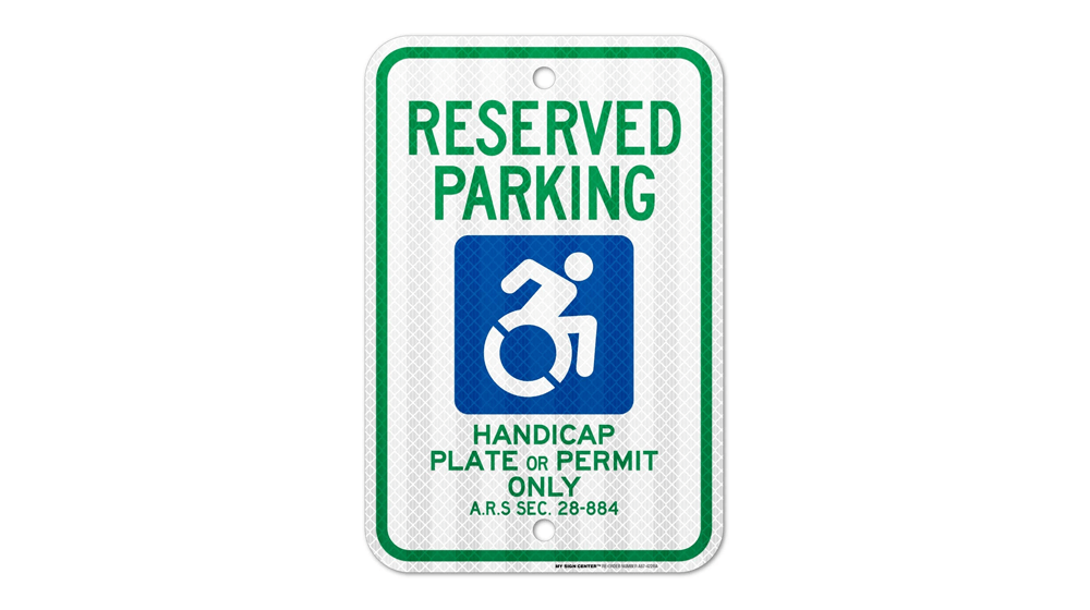 Reserved Handicap Parking Sign