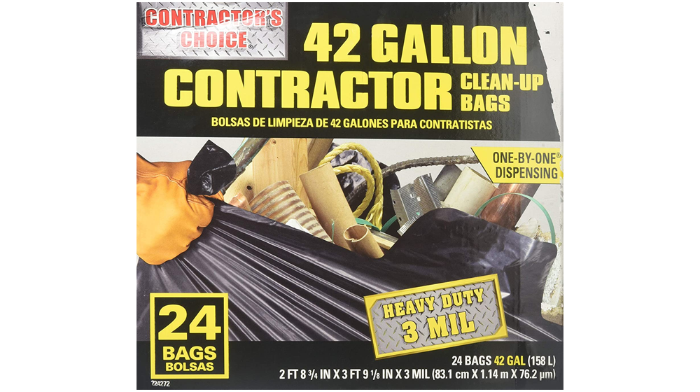 Contractor's Choice 24-Count 42-Gallon Outdoor Construction Trash Bags