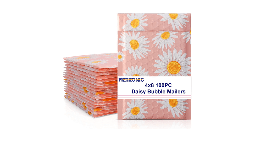 Metronic 4x8 Inch Bubble Mailer 100 Pack 