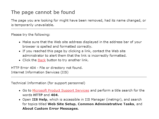 what is a custom 404 page