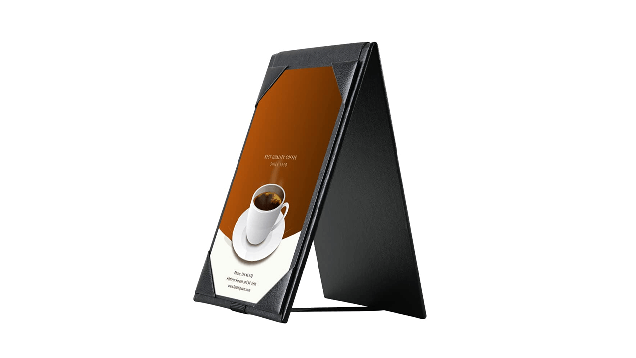 Leather Table Tent Leather Menu Holder Sign