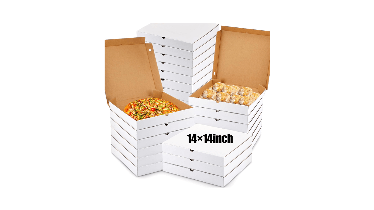 PerKoop 100 Pcs 14 Inch Bulk Pizza Box