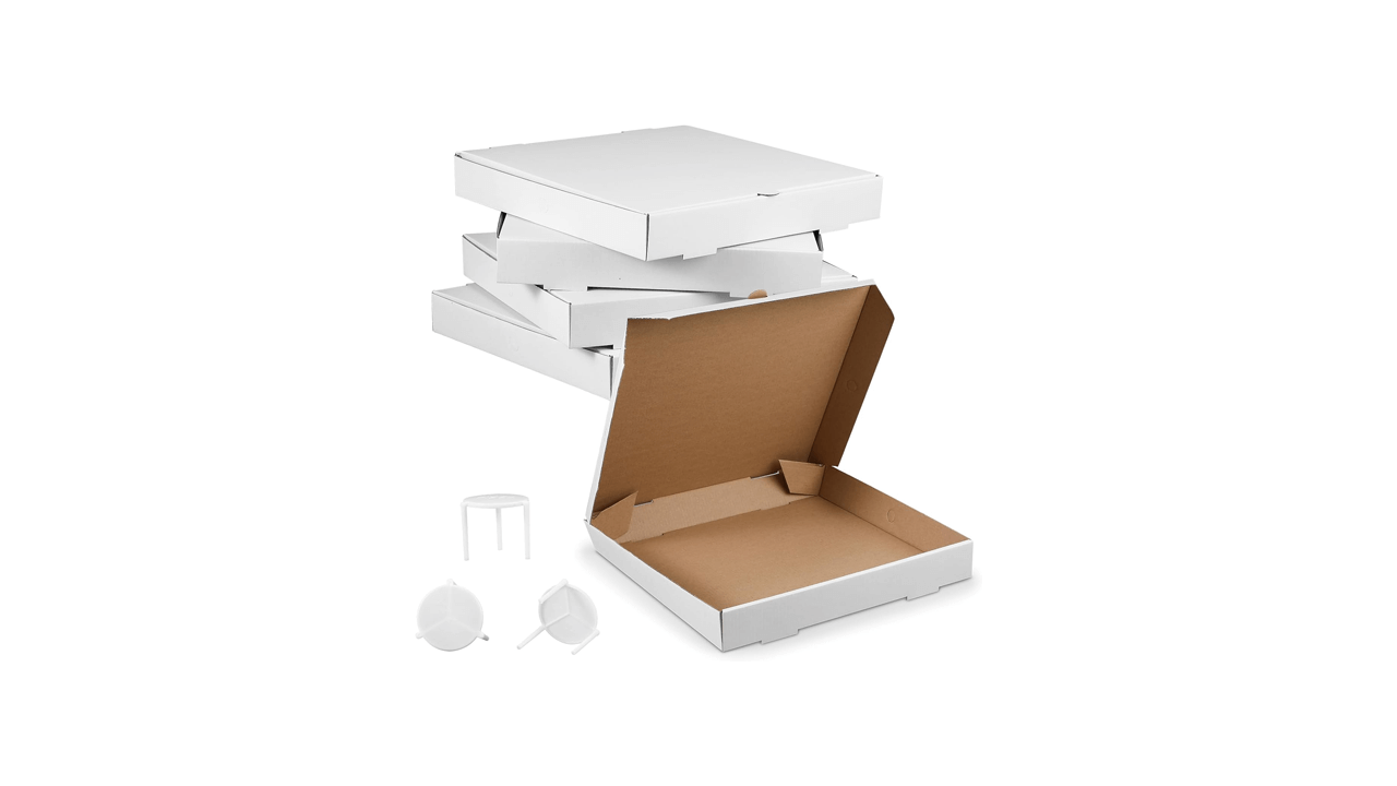 Yeaqee 50 Pcs 12 x 12 Inch White Pizza Box