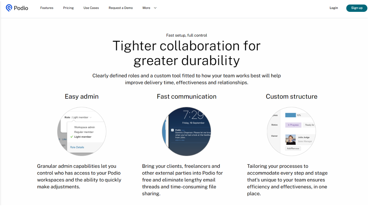team management apps, podio