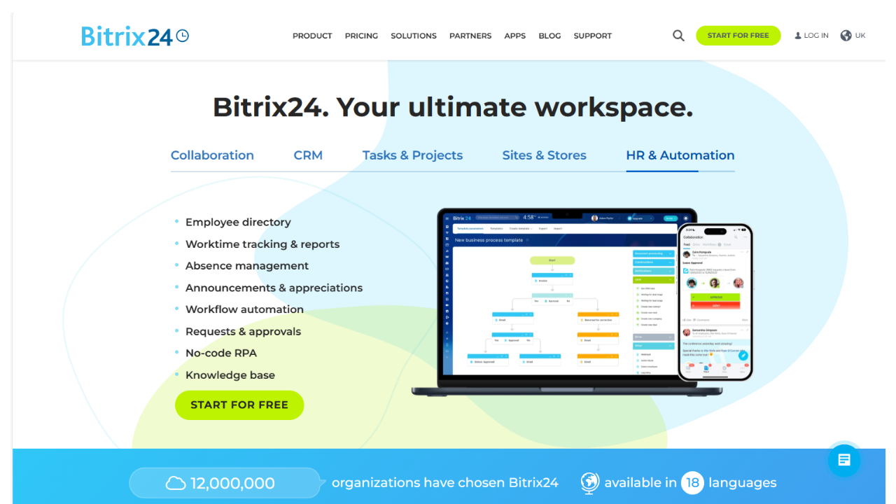 team management apps, bitrix