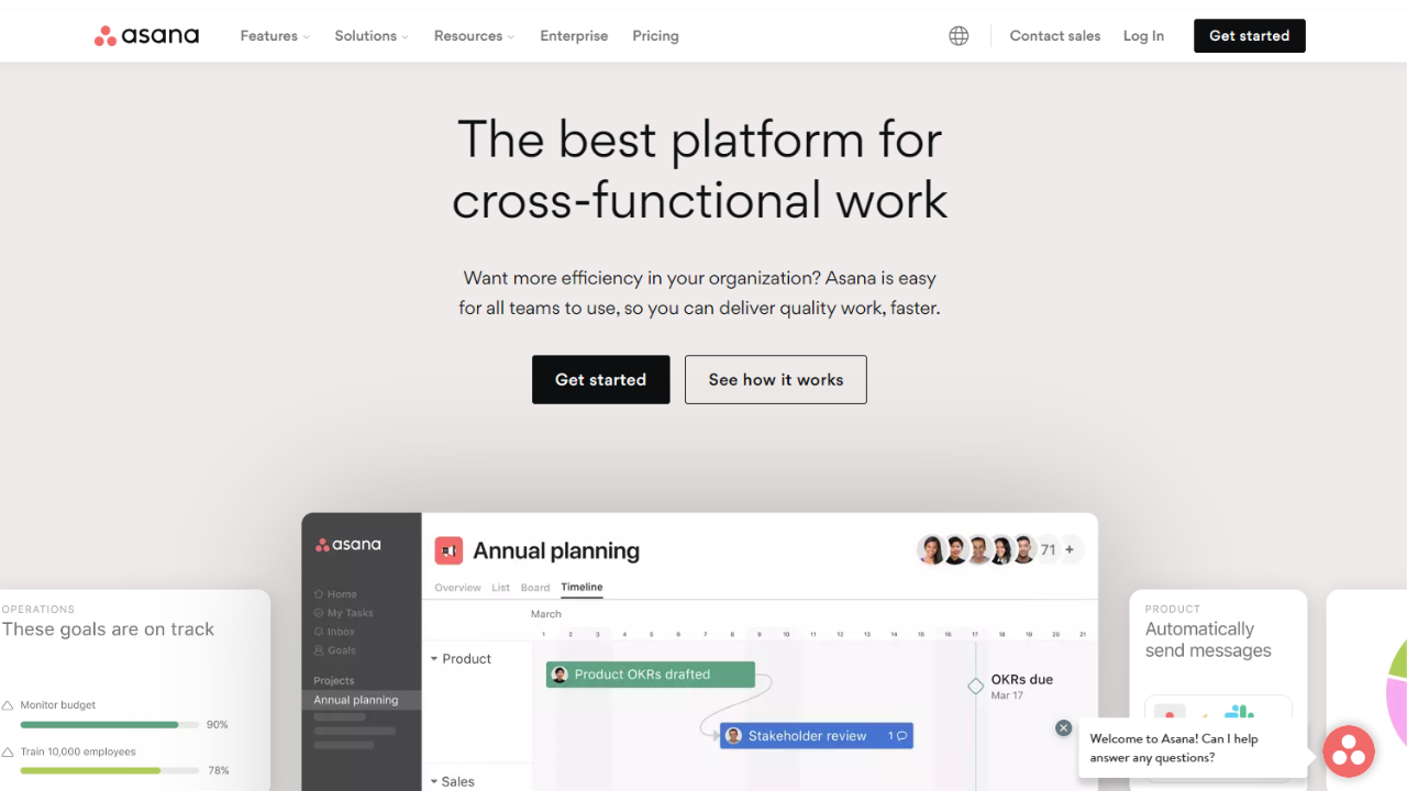 team management apps, asana