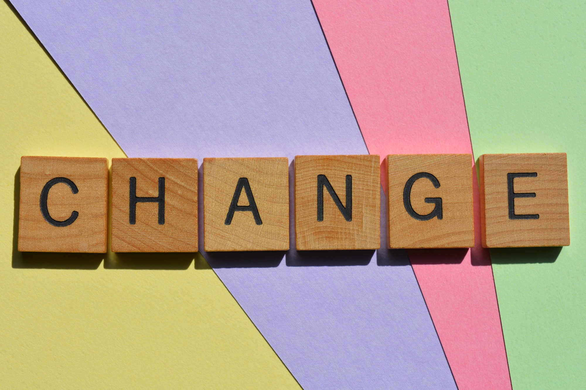 Change, word as banner headline