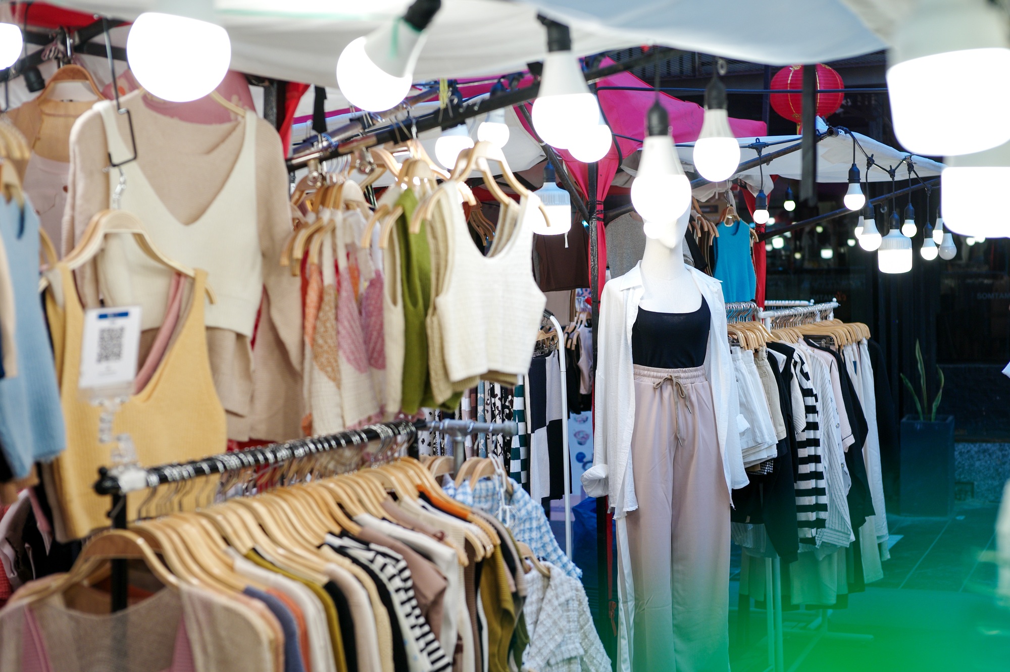 Clothes shop in the flea market