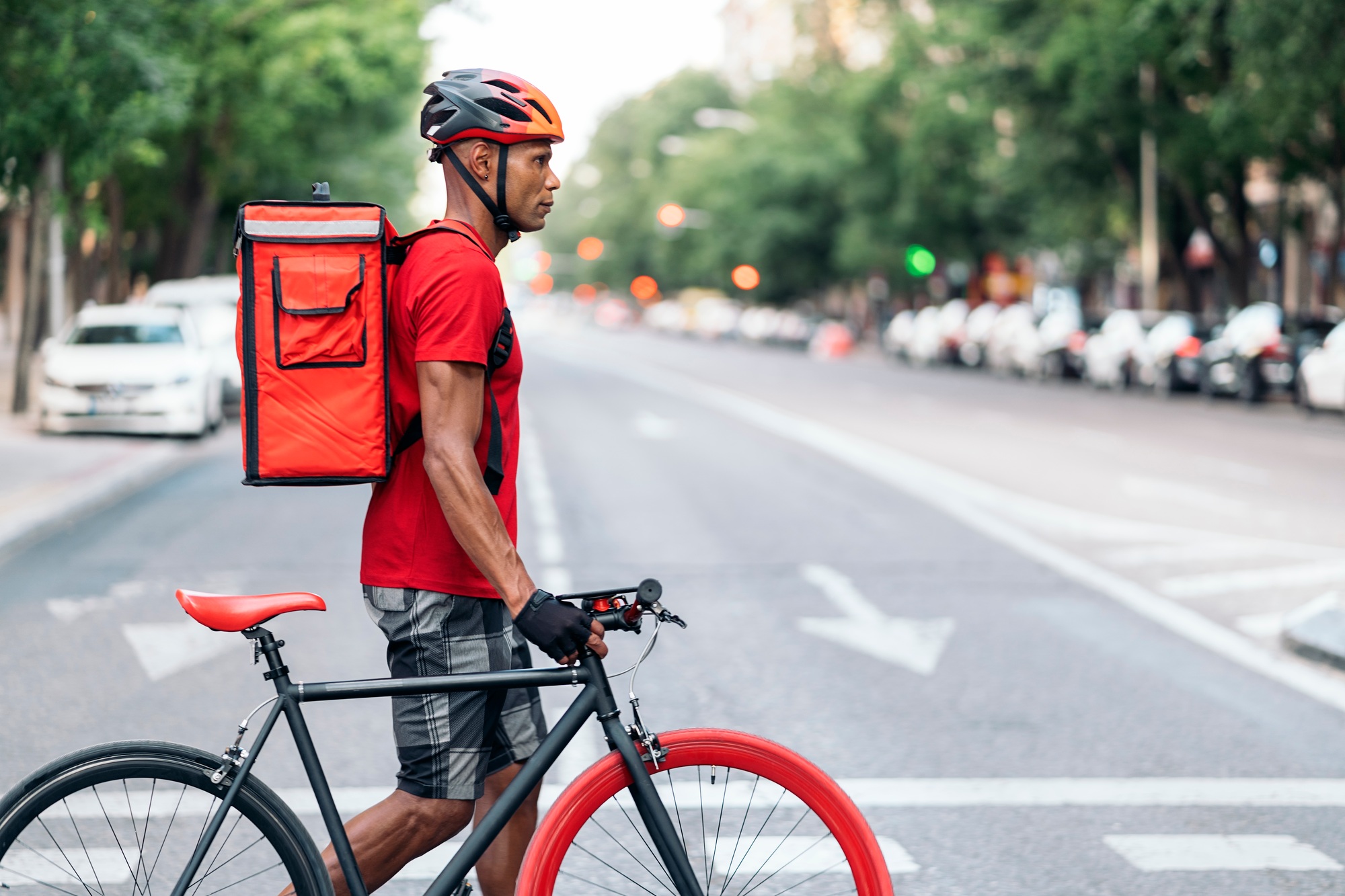 Delivery Man in the Street