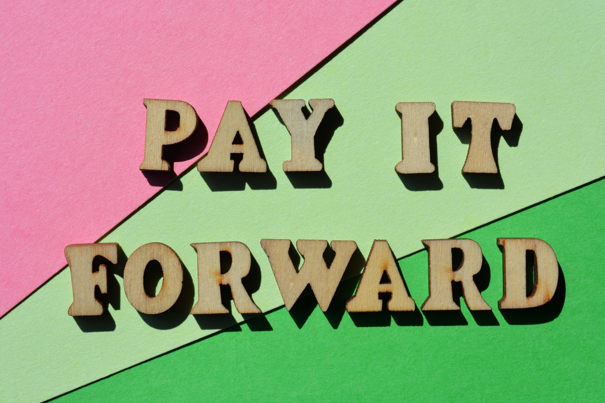 Pay It Forward, phrase as banner headline