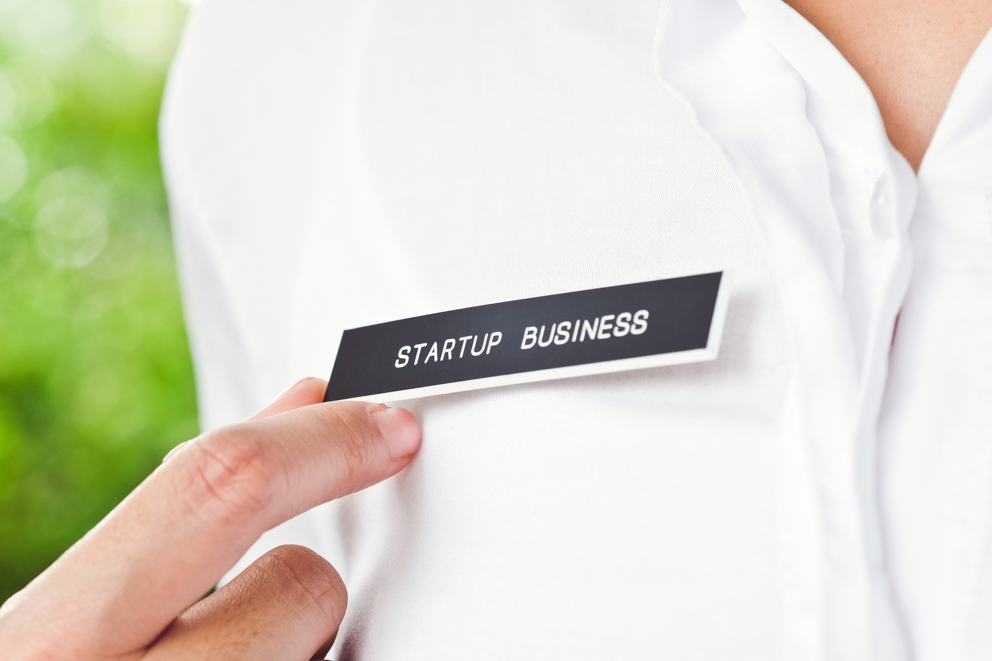 start up business label, business concept