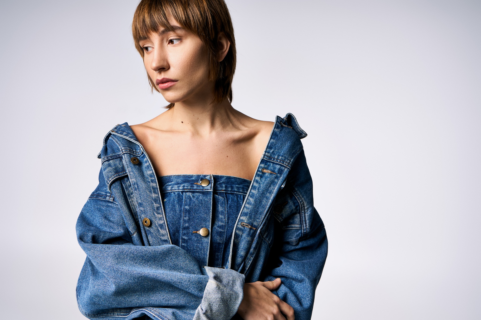 Denim diva: a fashionable pose