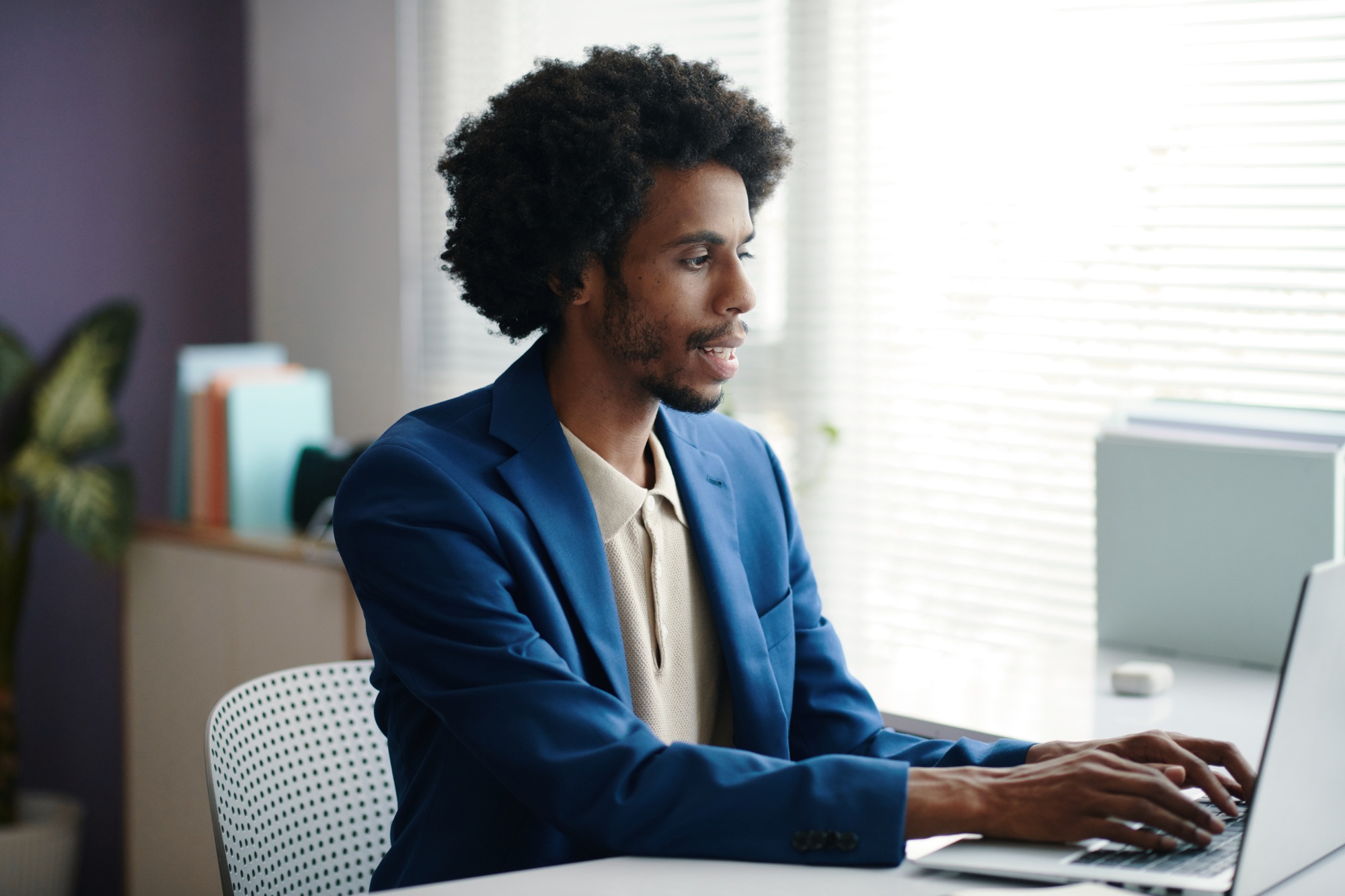 Solopreneur Working on Laptop