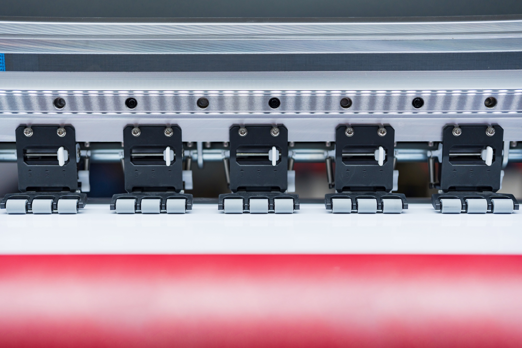 Industrial print head assembly on large format printer