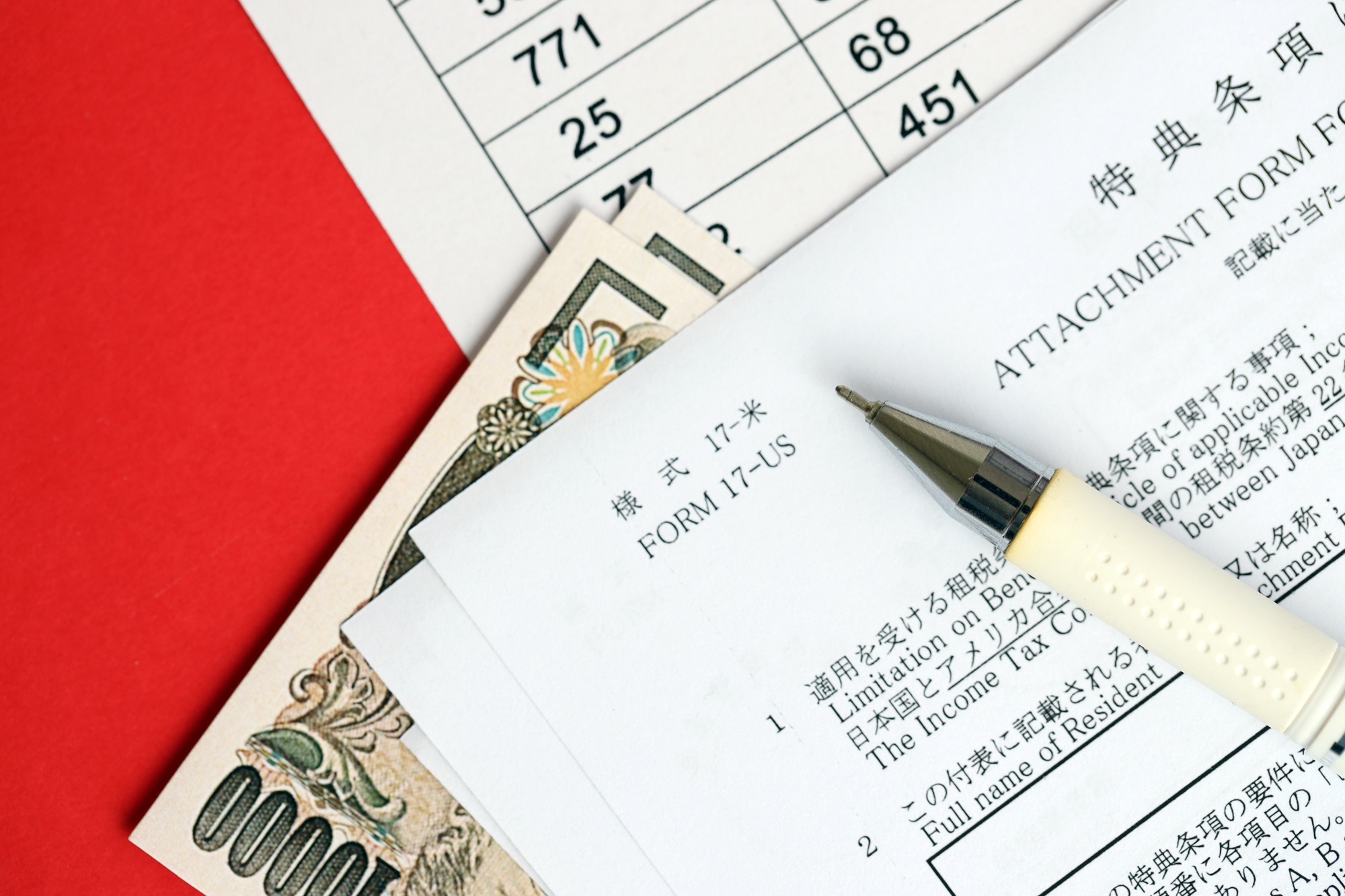 Japanese tax form 17 US - Attachment form for limitation on benefits article for United States