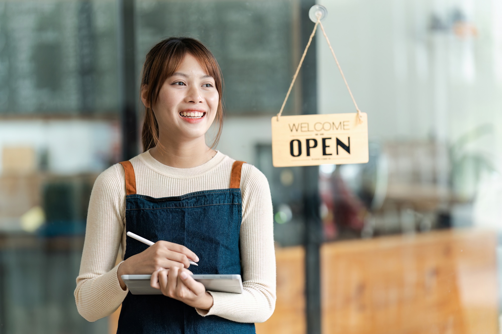 Small Business Owner Portrait, independent business ownership, successful small business