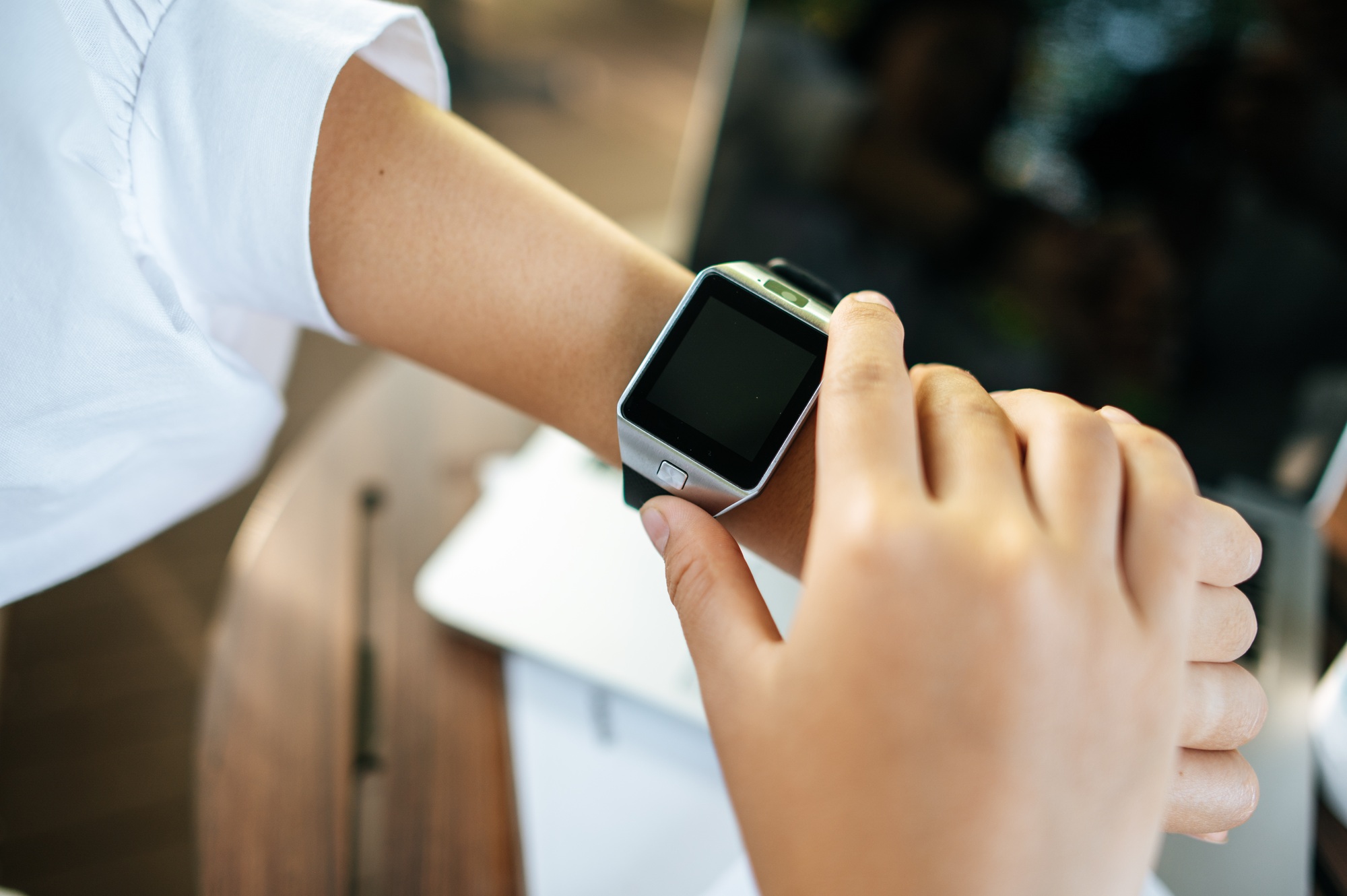 Smart watch on the wrist