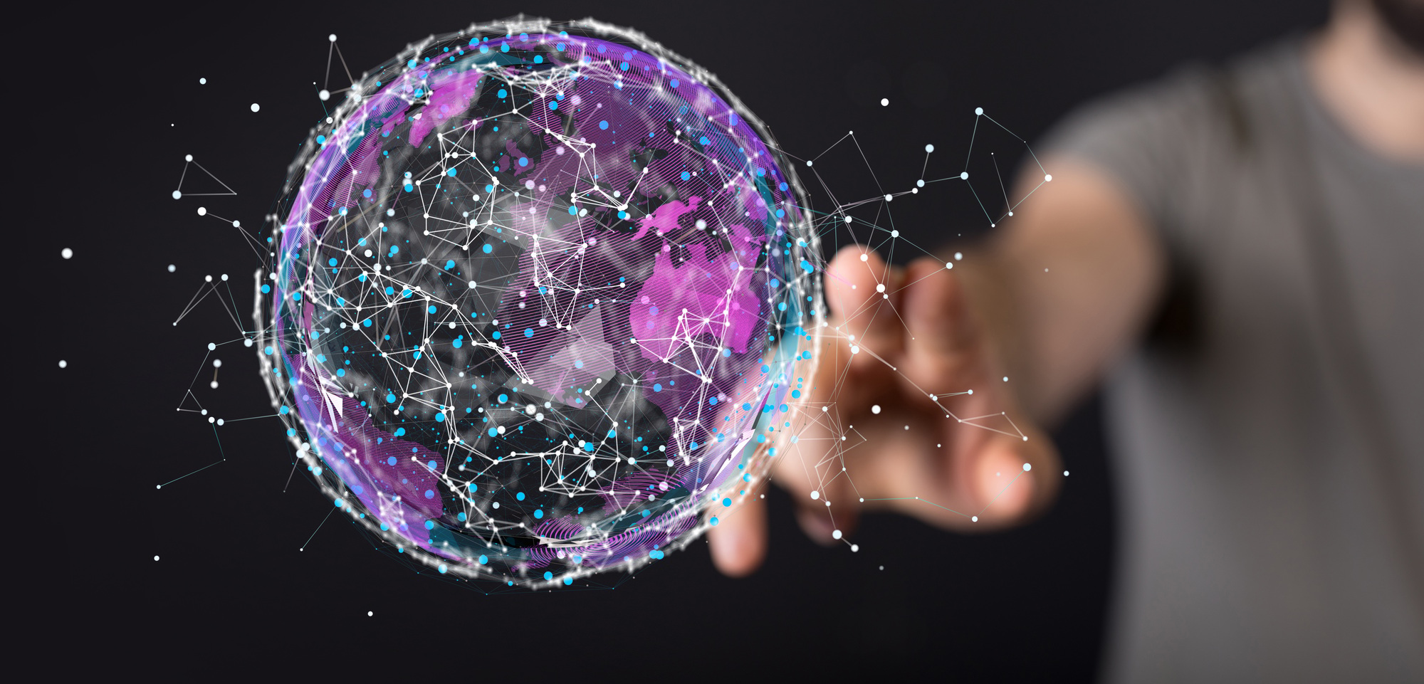 sphere network structure - abstract design connection design