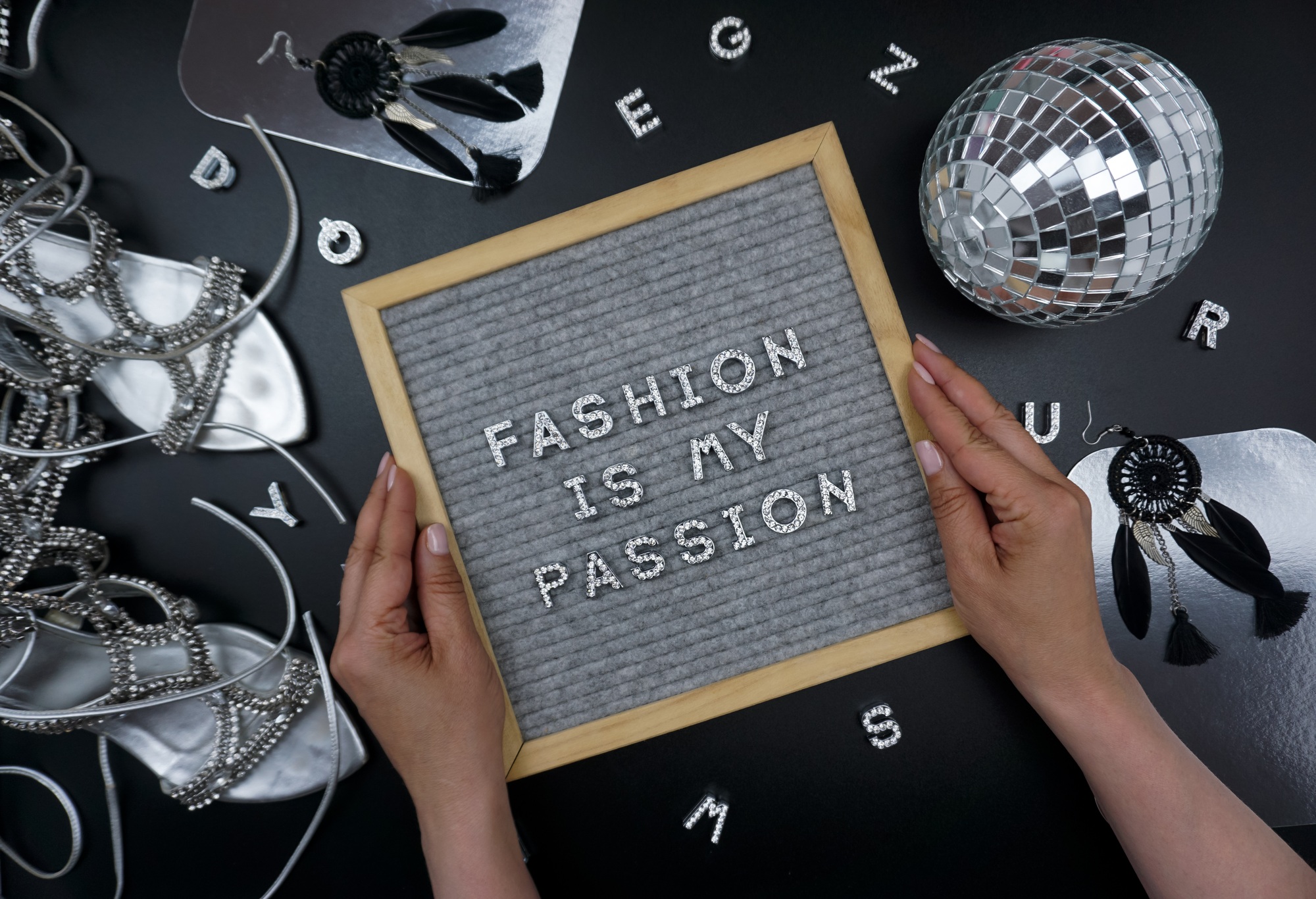 The quote fashion is my passion is laid out in the frame