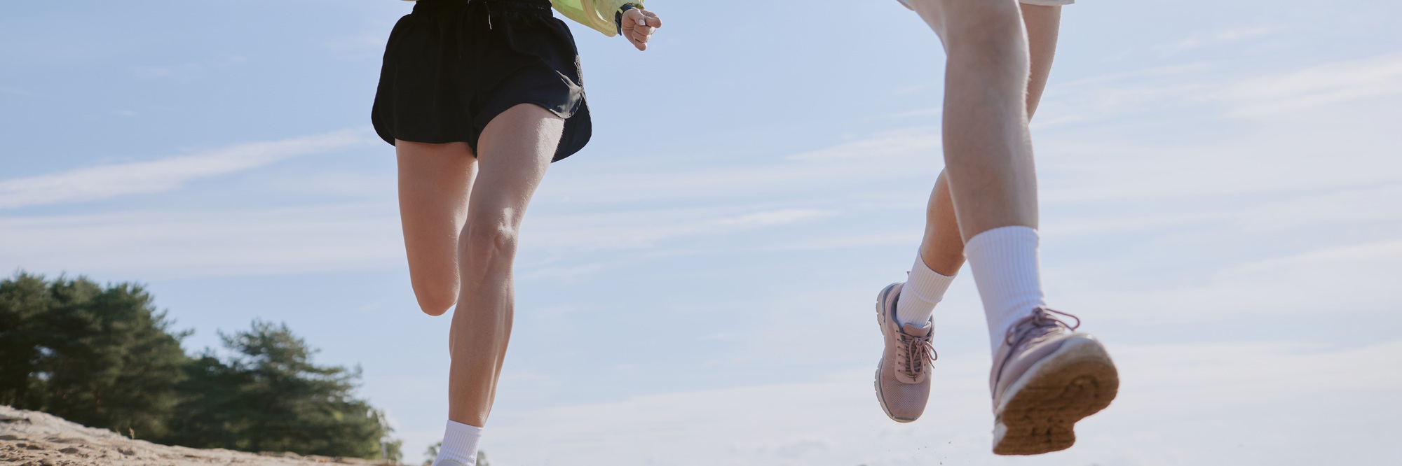 Unrecognizable Women Legs in Motion