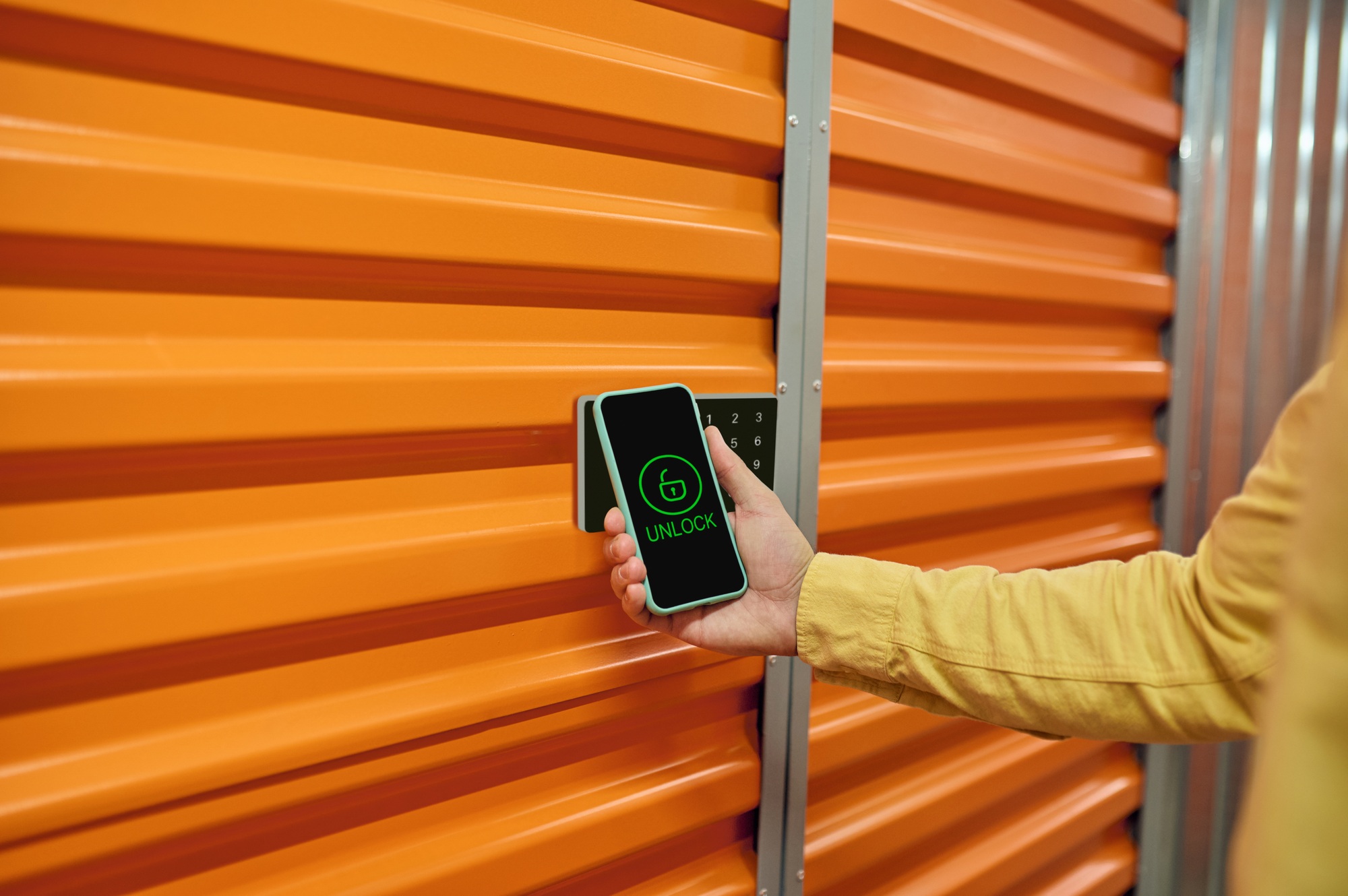 A warehouse worker testing the digital management system