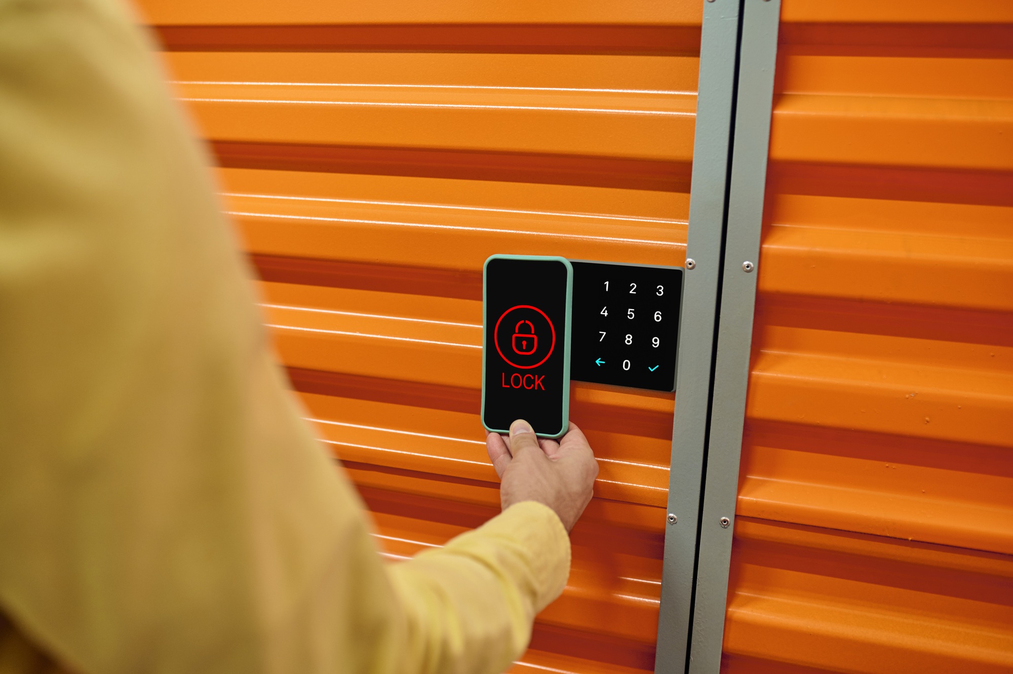 A warehouse worker testing the digital management system