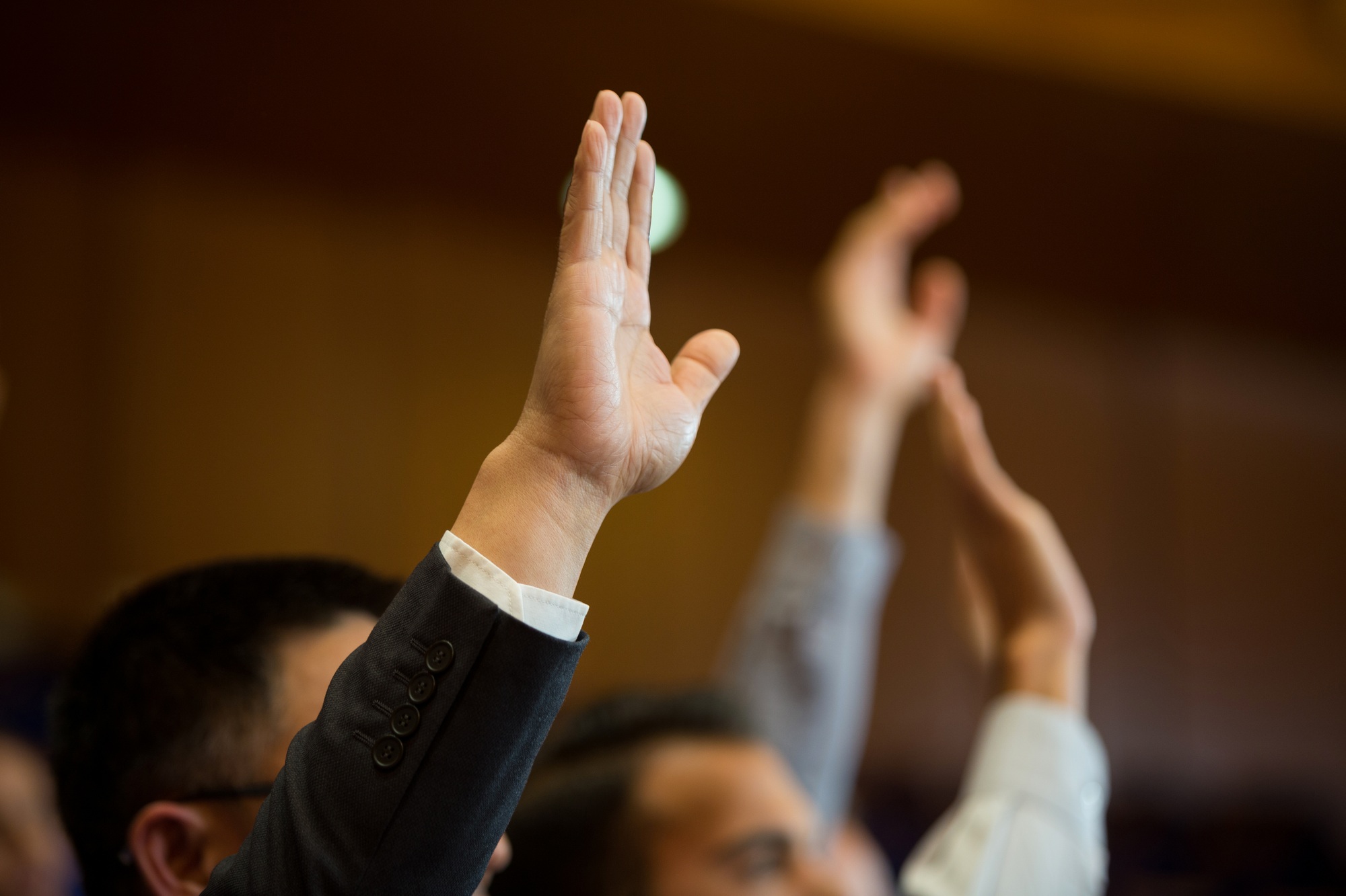 Business executives actively participating