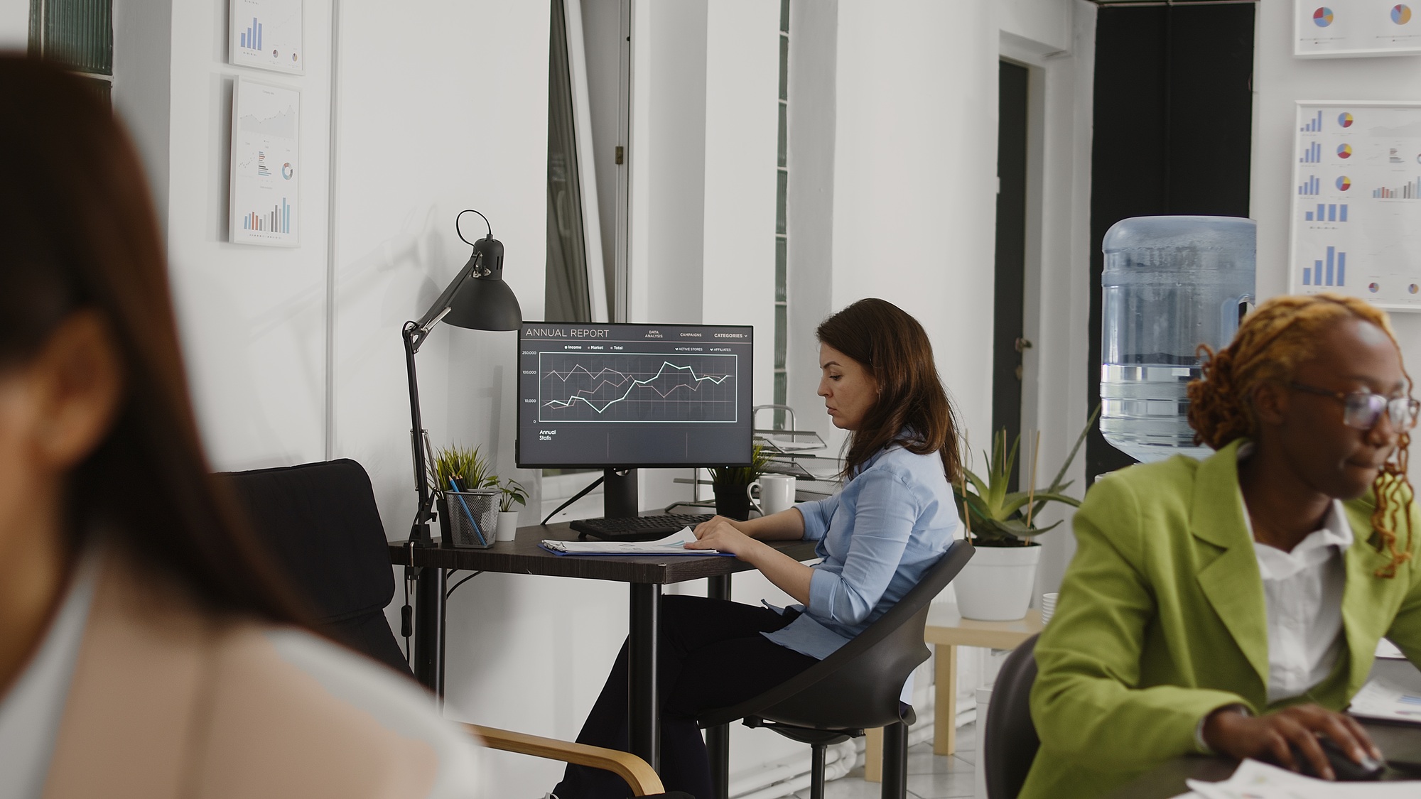Business manager planning leadership strategy in office,