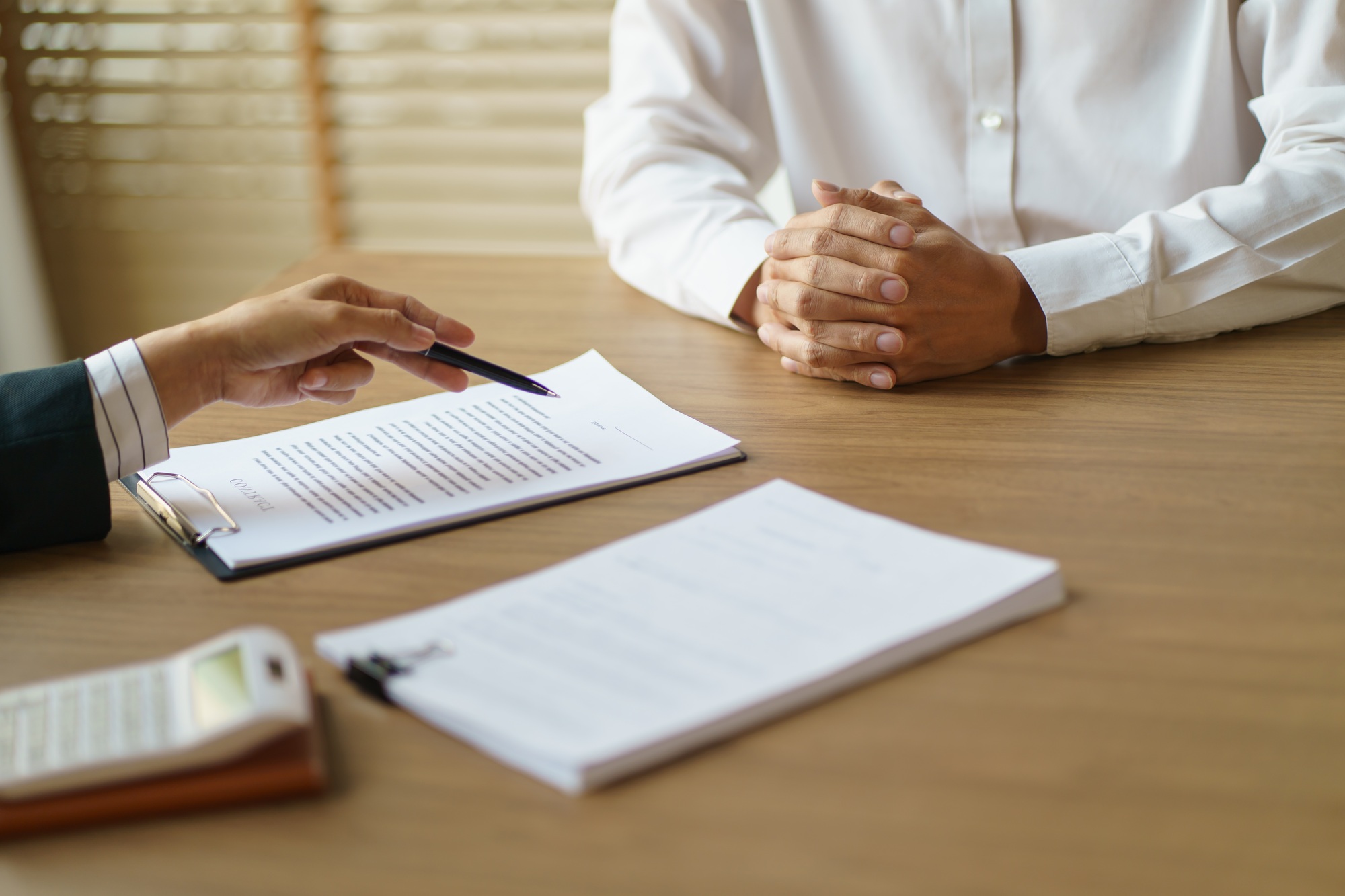 Business people signing contract making deal with life insurance