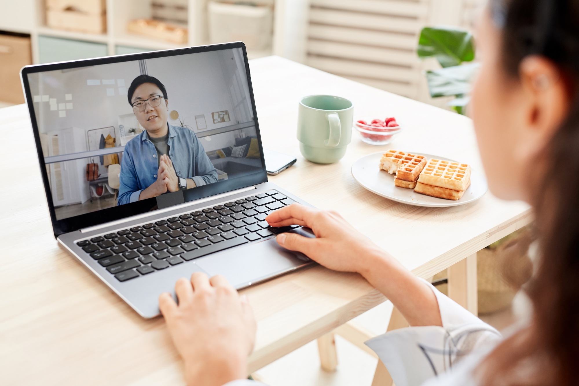 Businesswoman Working With Foreign Client