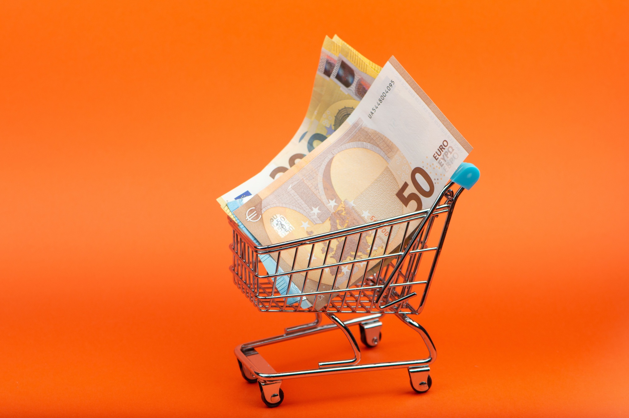 Cash in shopping cart