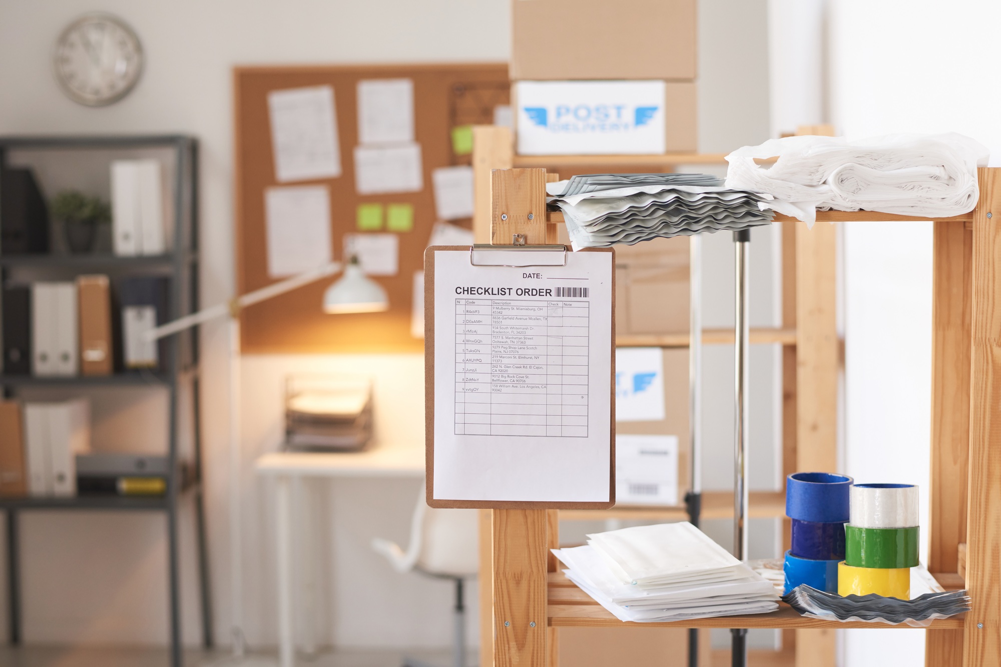 Checklist order at office