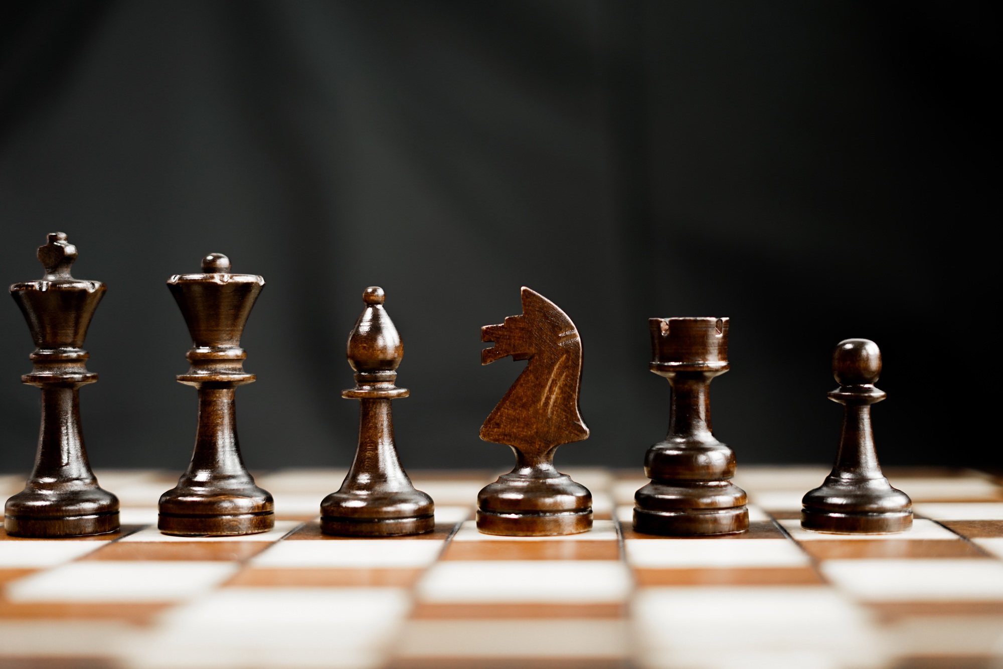 Chessboard and chess game. Competition strategic intelligence board game.