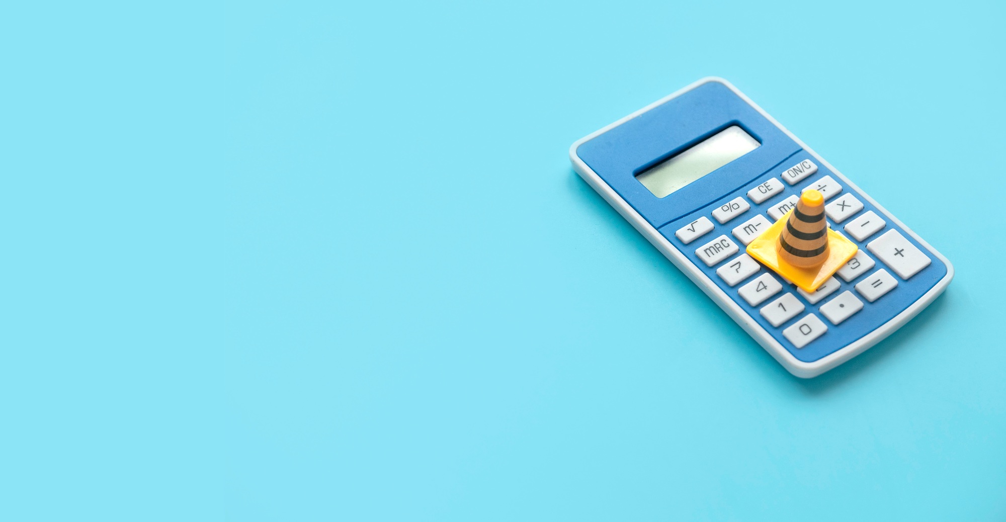 Concept of under construction or fixing for financial, loan, or budget.