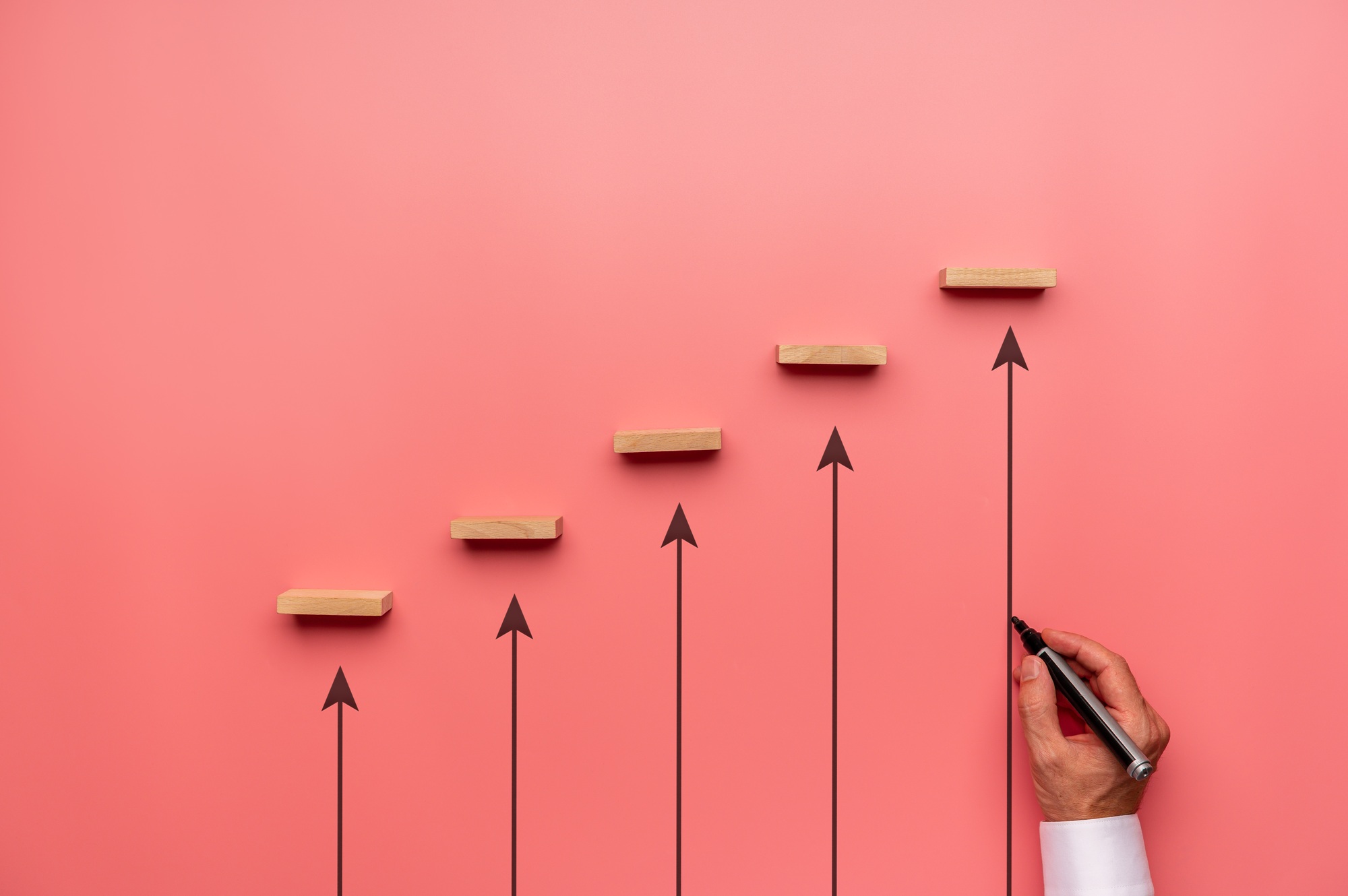Conceptual image of business growth and development