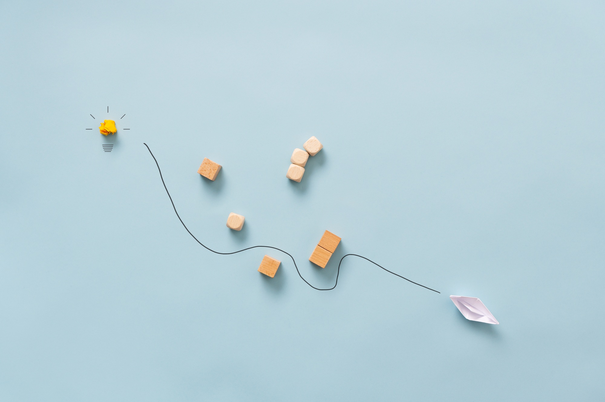 Conceptual image of business startup, vision and education