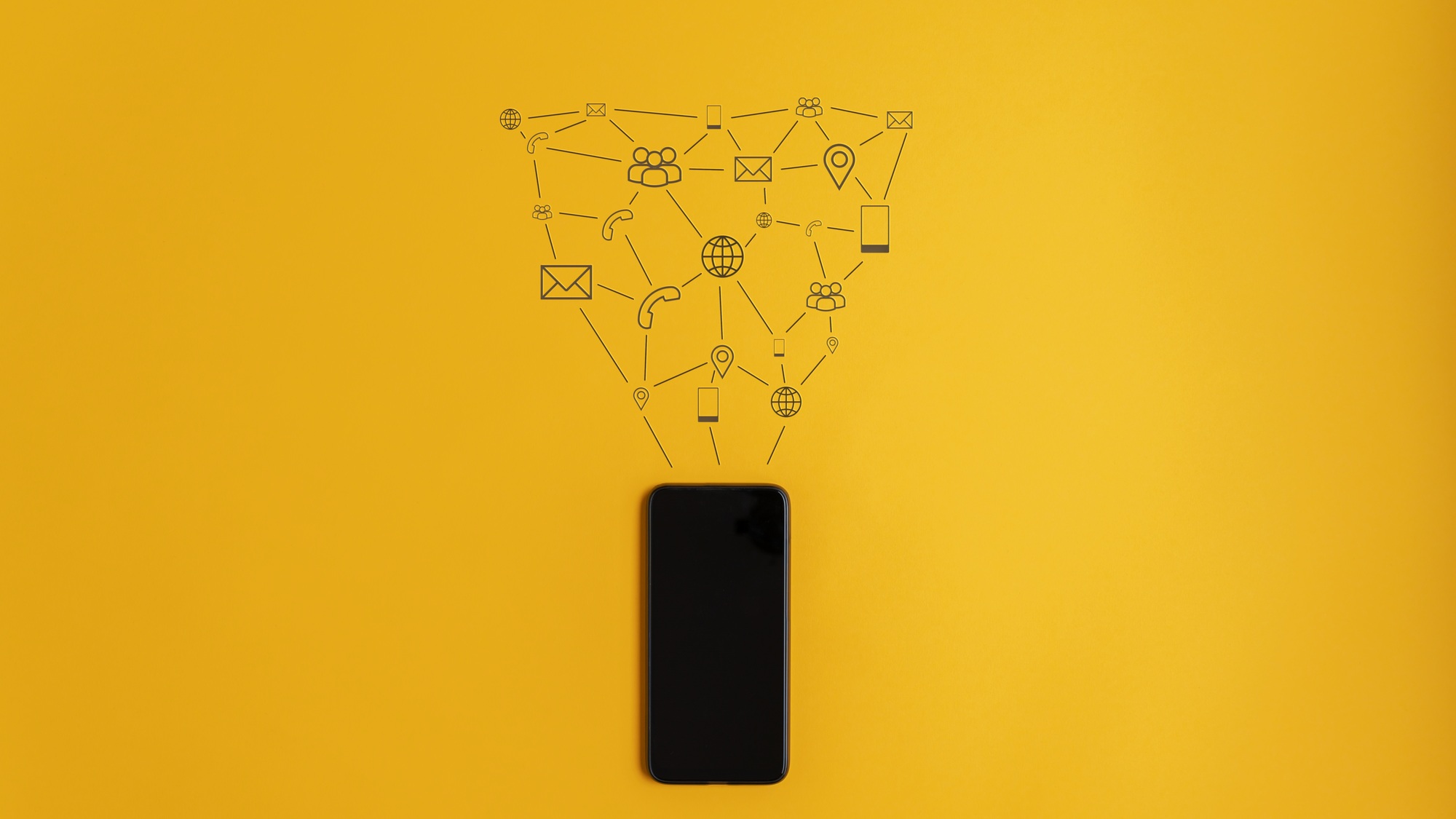 Conceptual image of communication and connection
