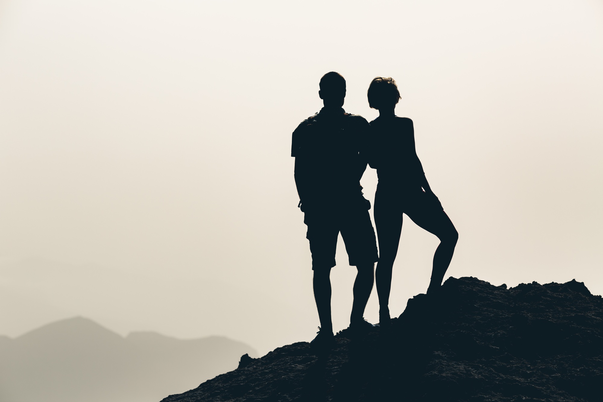 Couple celebrating, reaching life goal and love
