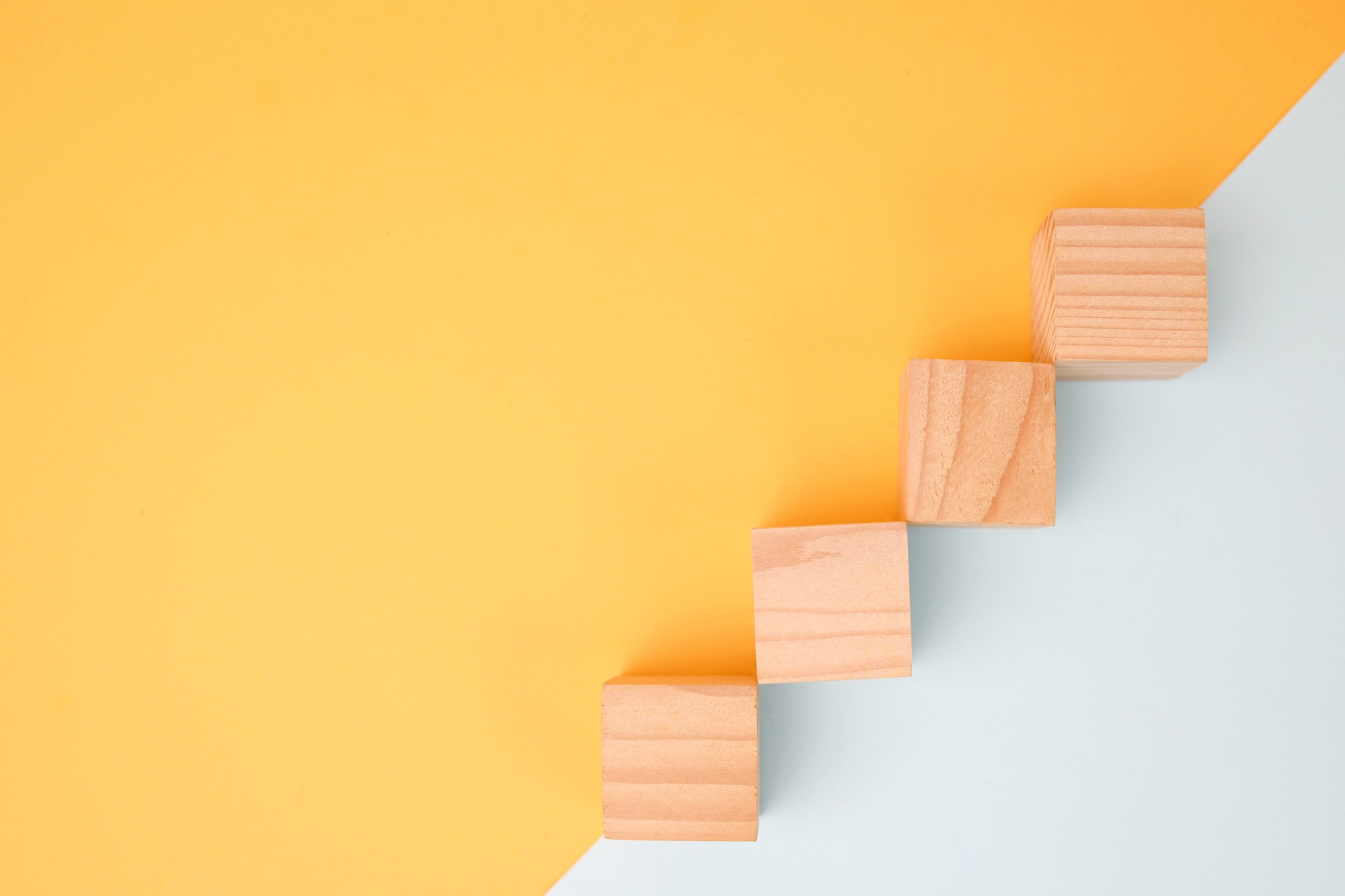 Cubes Forming Step for Business Strategy Concept
