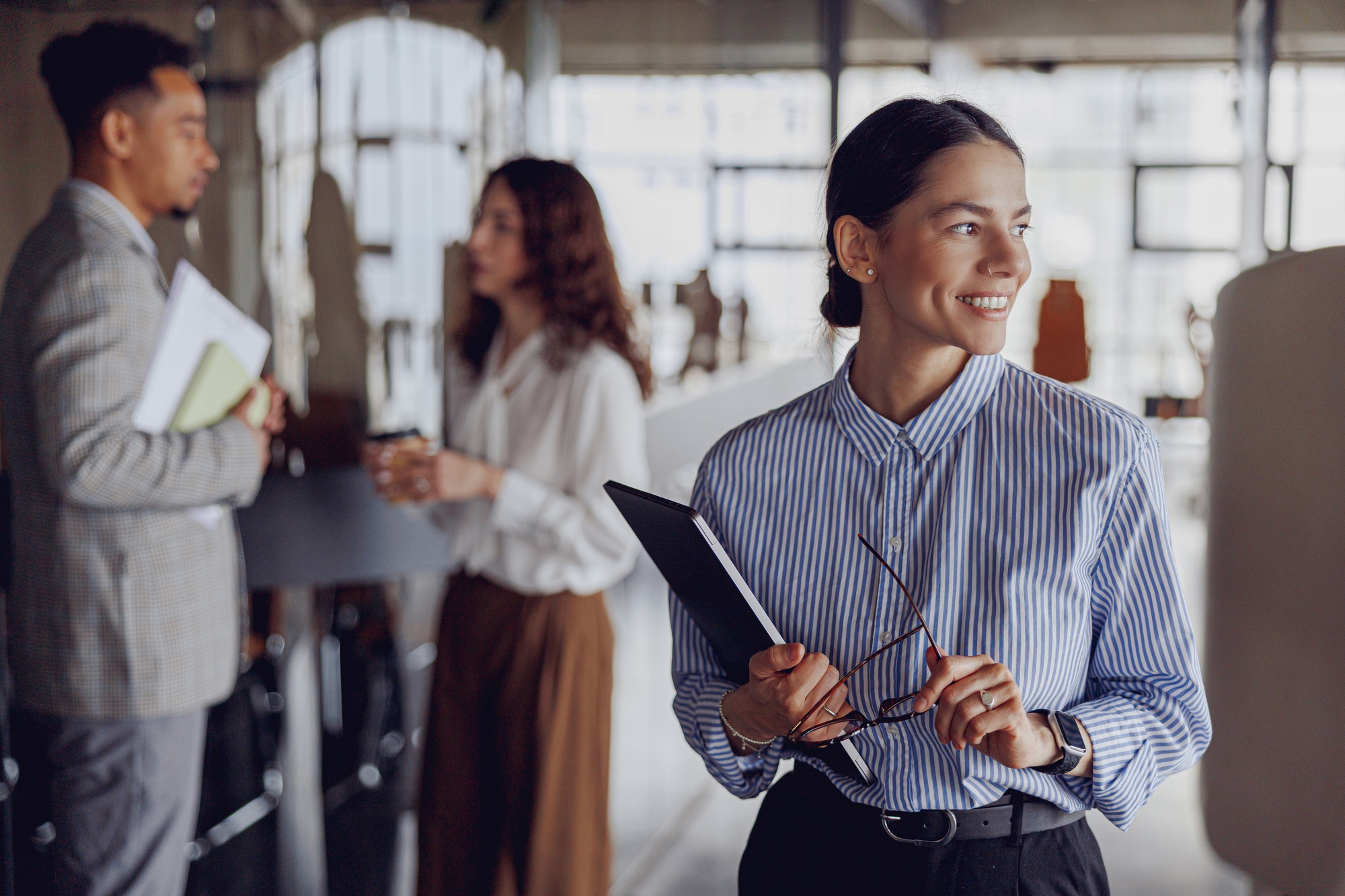 Effective Professional Team Collaboration within a Modern Workplace Office Environment
