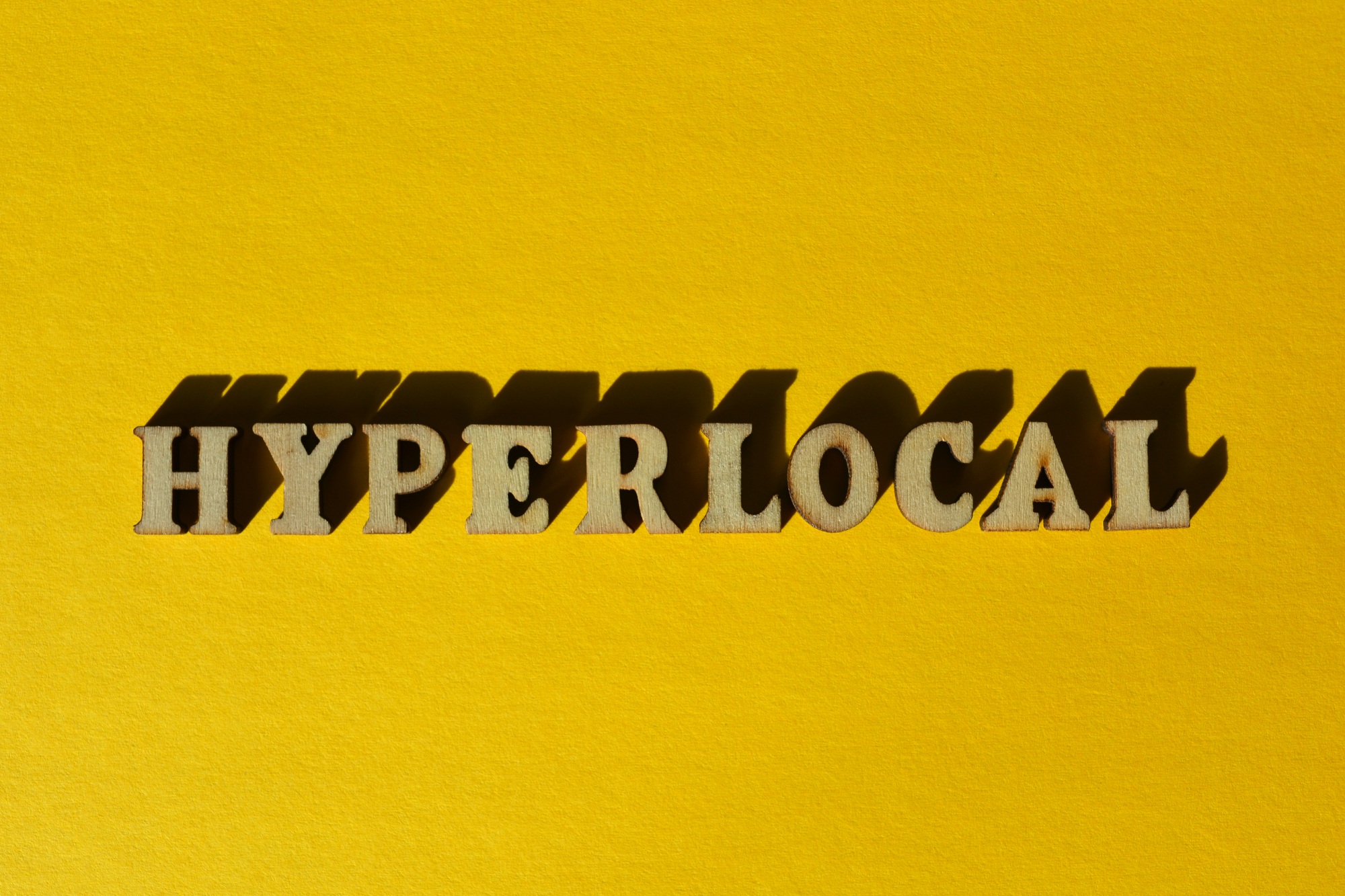 Hyperlocal, buzzword as banner headline