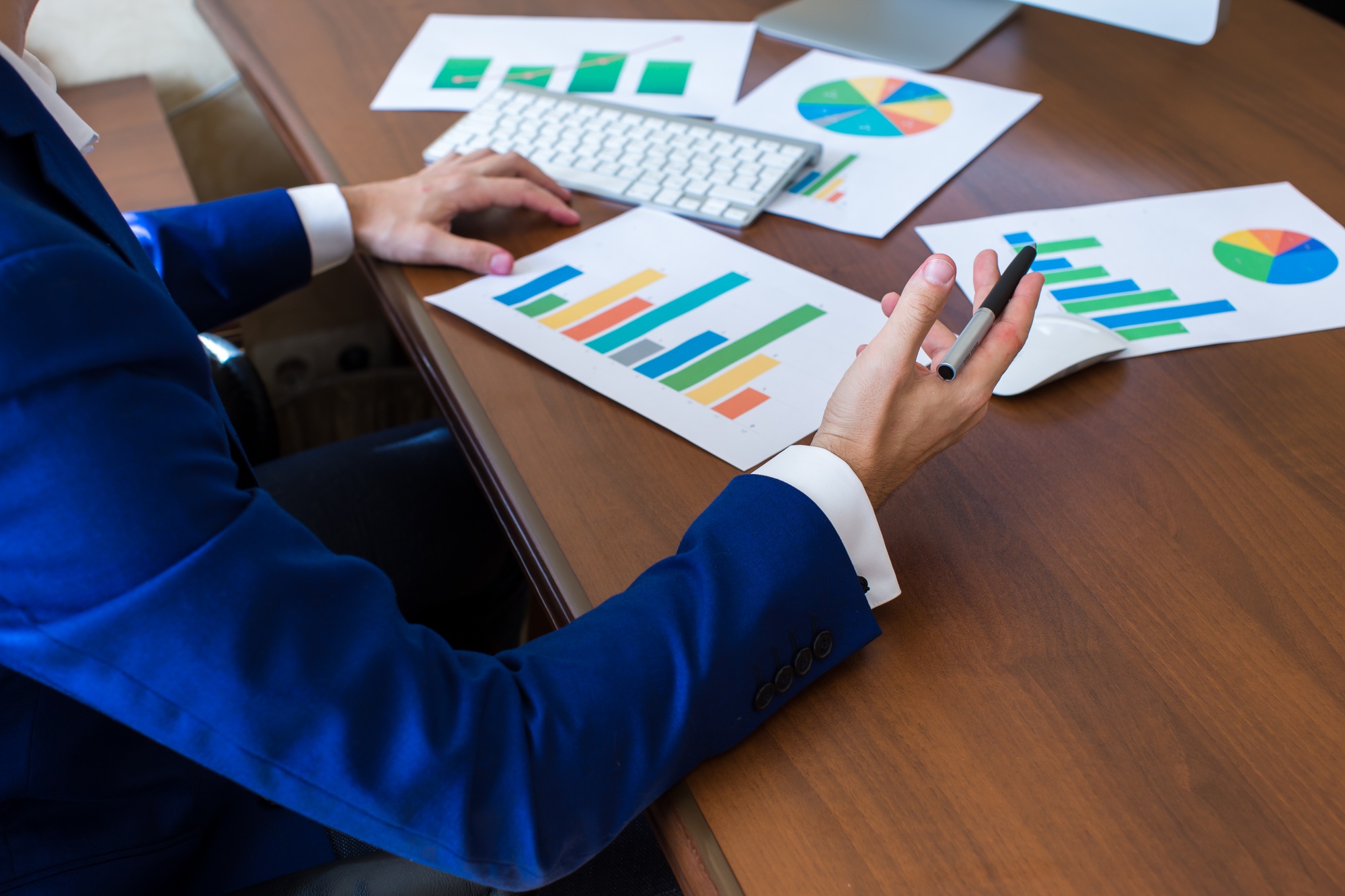 Image of business documents on workplace