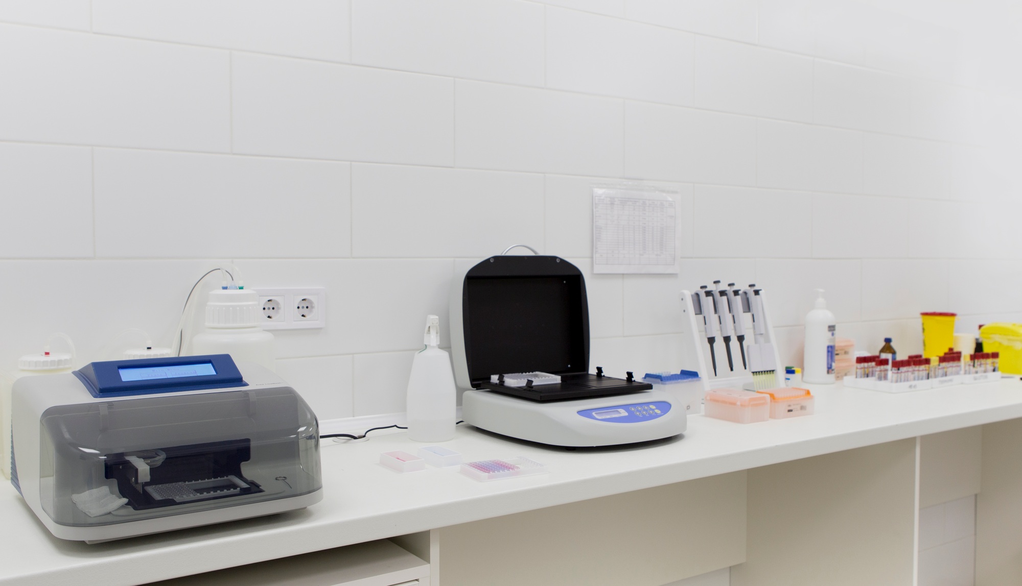 Interior of laboratory with newest techniques and machines