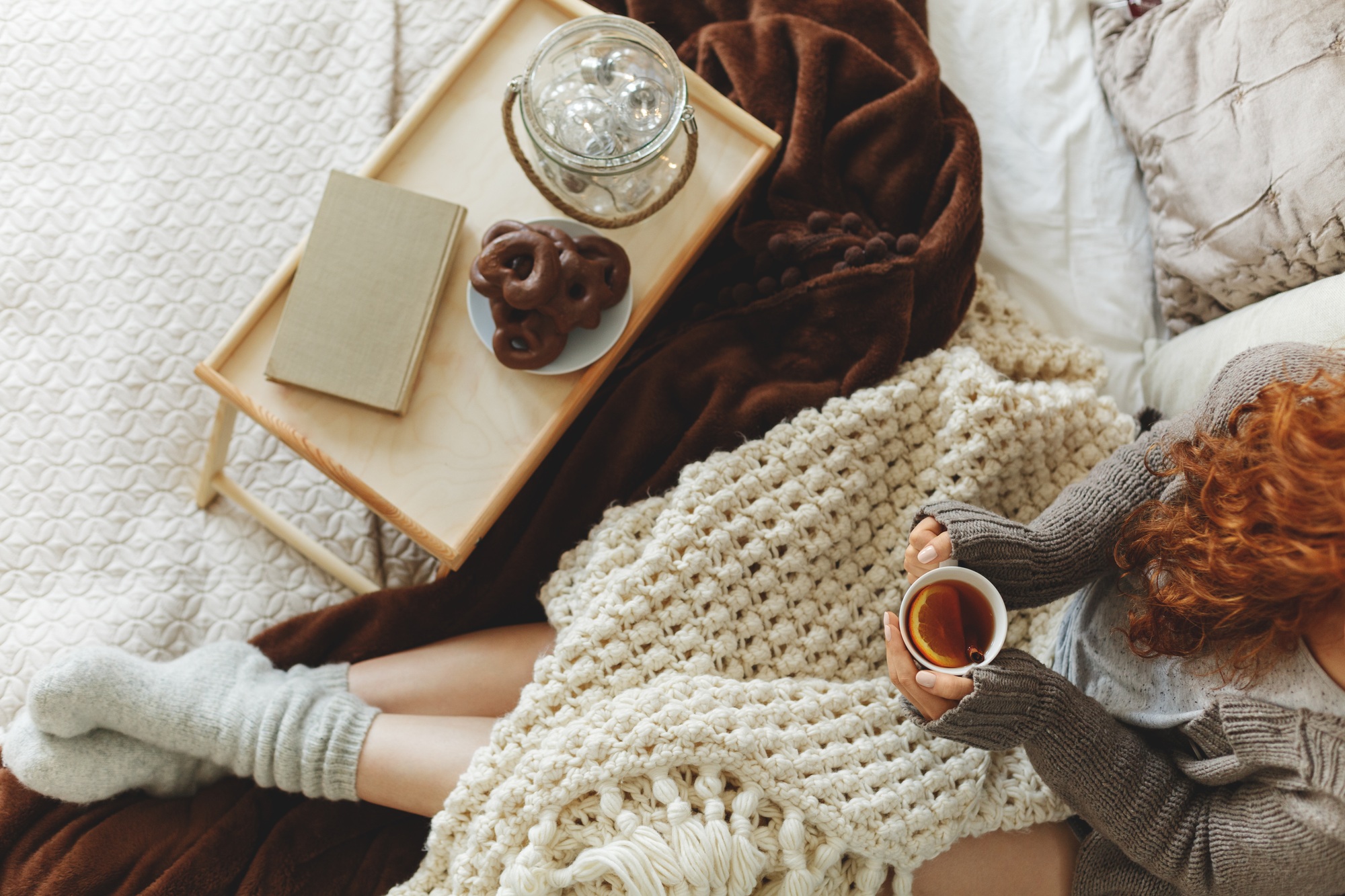 Lady holding mug
